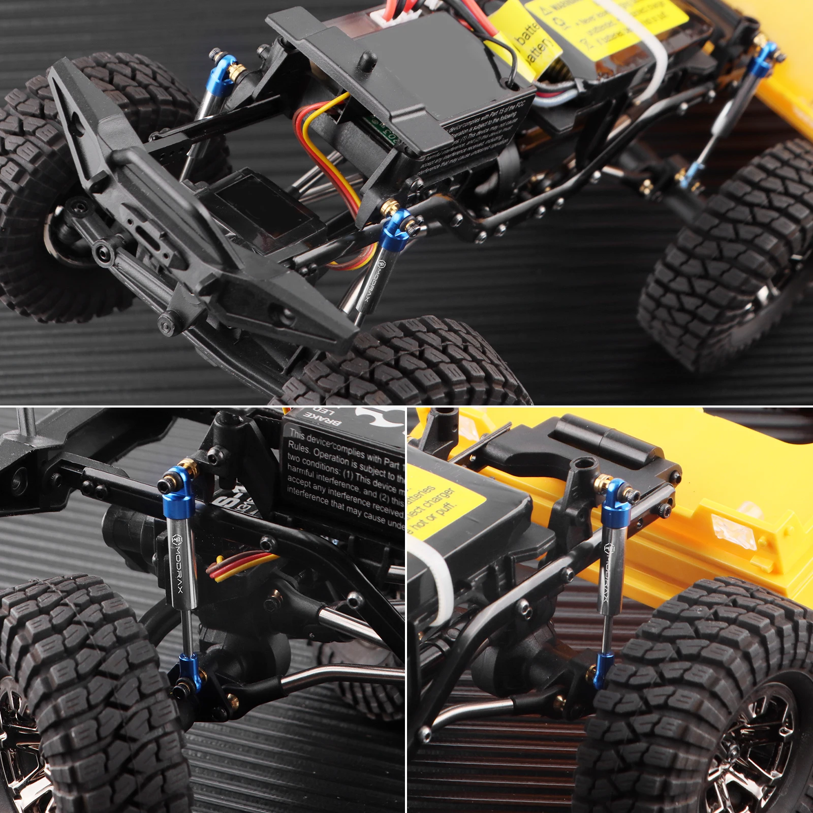 ModRax 40mm Ultra-thin Shock Absorber, Aluminum Micro Damper, Adjustable Inner Spring Shock for Axial SCX24 AX24 1/24 RC Crawler