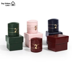 Vintage Portable Mini Ring Box Exquisite Fashion High-end Jewelry Shooting Props Light Luxury Jewelry Box Engagement Ring Box