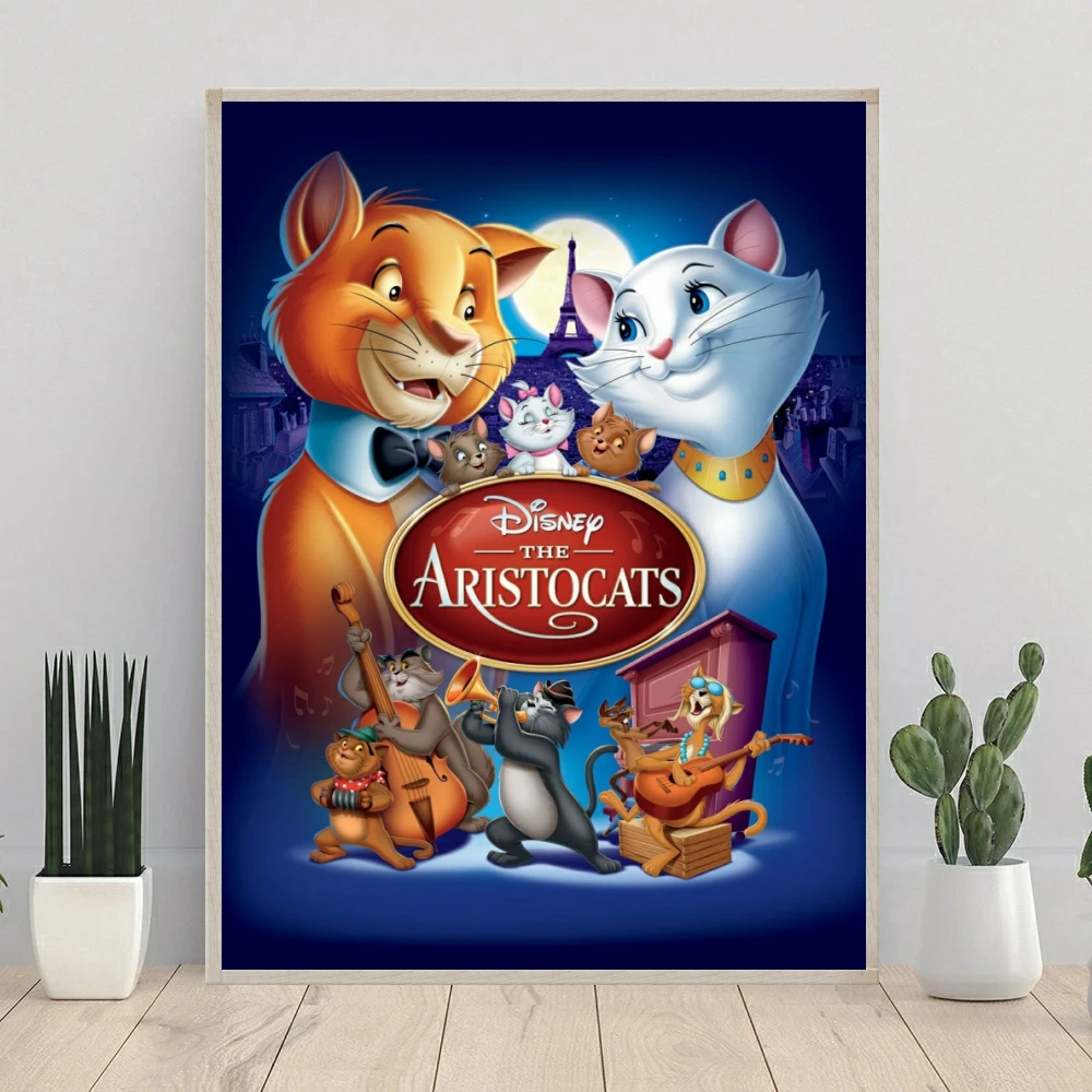 Disney Marie Cat AB Diamond Painting Embroidery The Aristocats Cartoon Cross Stitch Rhinestones Handmade Craft Mosaic Home Decor