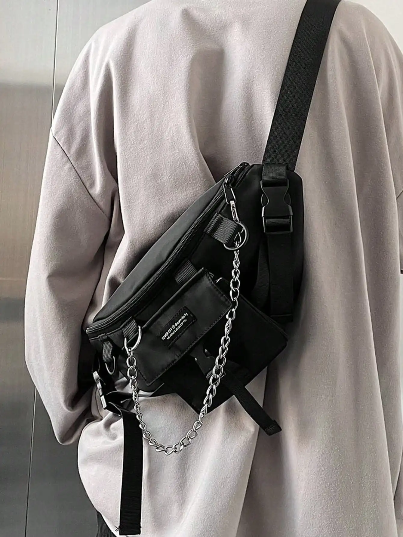 1pc Crossbody Bag With Adjustable Buckle Strap Waterproof Canvas Messenger Bag For Men Modern Gothic Sling Bag For School College.Back Pack sg260903163664257931523