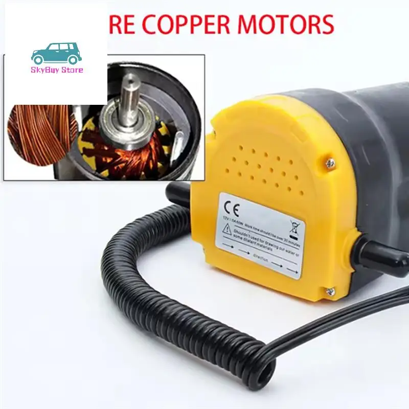 

12V Electric Car Oil Pump Crude Oil Fluid Pump 60W Extractor Transfer Engine Suction Pump+Tubes For Auto Car Motorcycle