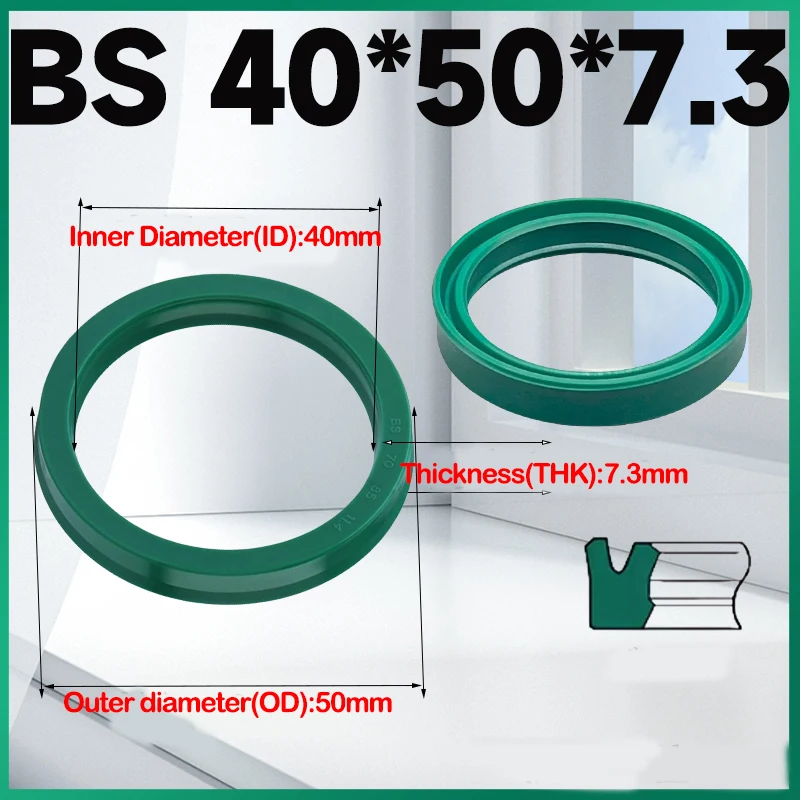 8x16x5.7,9x16x5.7,40x50x7.3,63x78x10,1pcs BS Double Lip Seal,Piston Rod Seal For Hydraulic Shaft, Polyurethane Cylinder Oil Seal