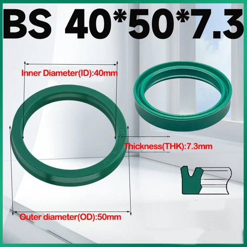 Imagen 2 del producto 8x16x5,7,9x16x5,7,40x50x7,3,63x78x10,1 Uds BS sello de doble labio, sello de varilla de pistón para eje hidráulico, sello de aceite de cilindro de poliuretano