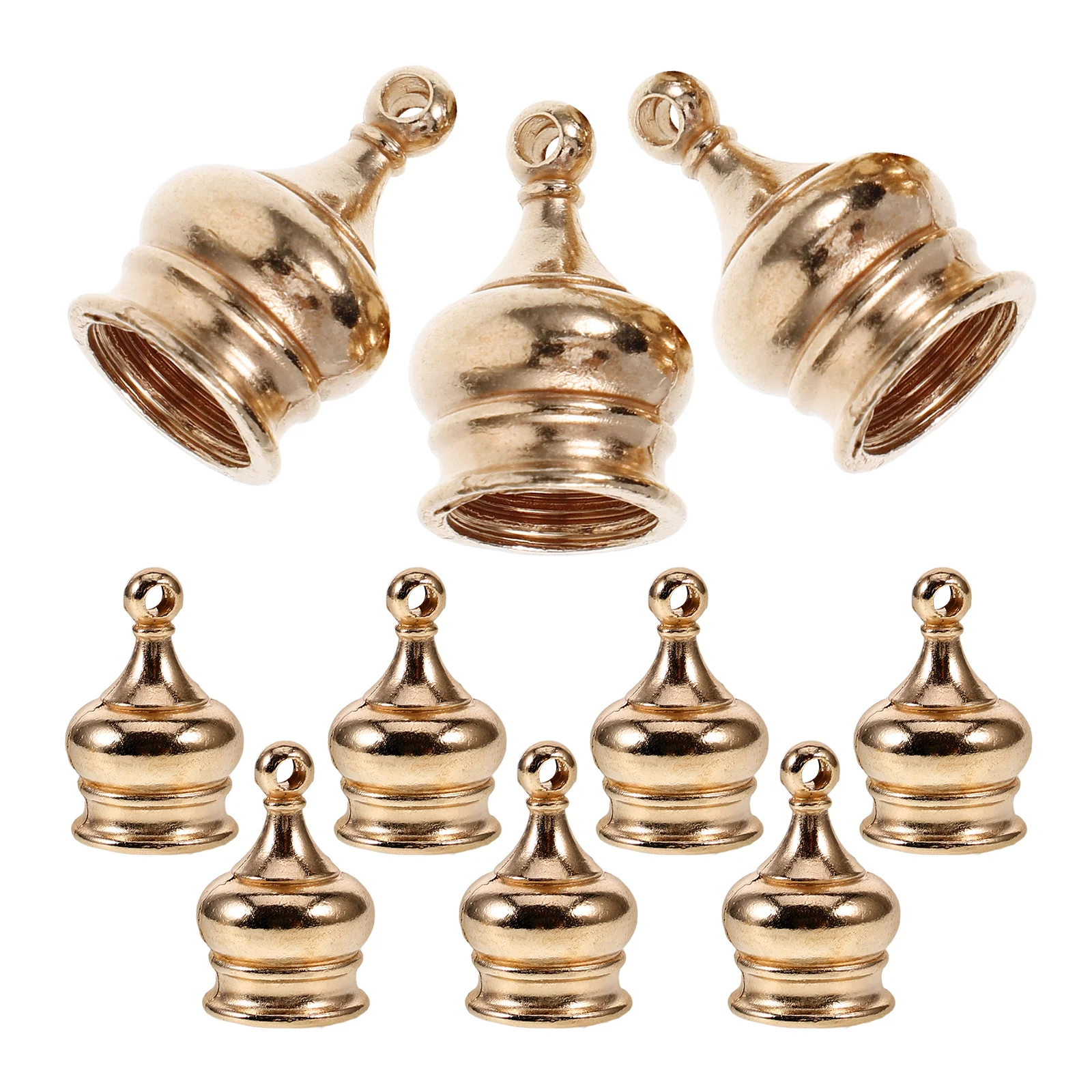 Table Lamp Parts: Set of 10 Decorative Lamp Finials for Lamps Rose Gold Lamp Cap Replacement Versatile and Stylish