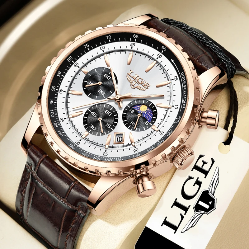 Relogio Masculino LUIK Nieuw herenhorloge met volledig stalen waterdicht lichtgevend quartz horloge voor heren Mode militaire datum chronograaf