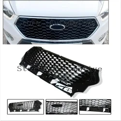 with LOGO High Quality ABS Front Middle Grille Racing Grills Honeycomb Mesh Grill For Ford Escape Kuga 2017 2018 2019 2020