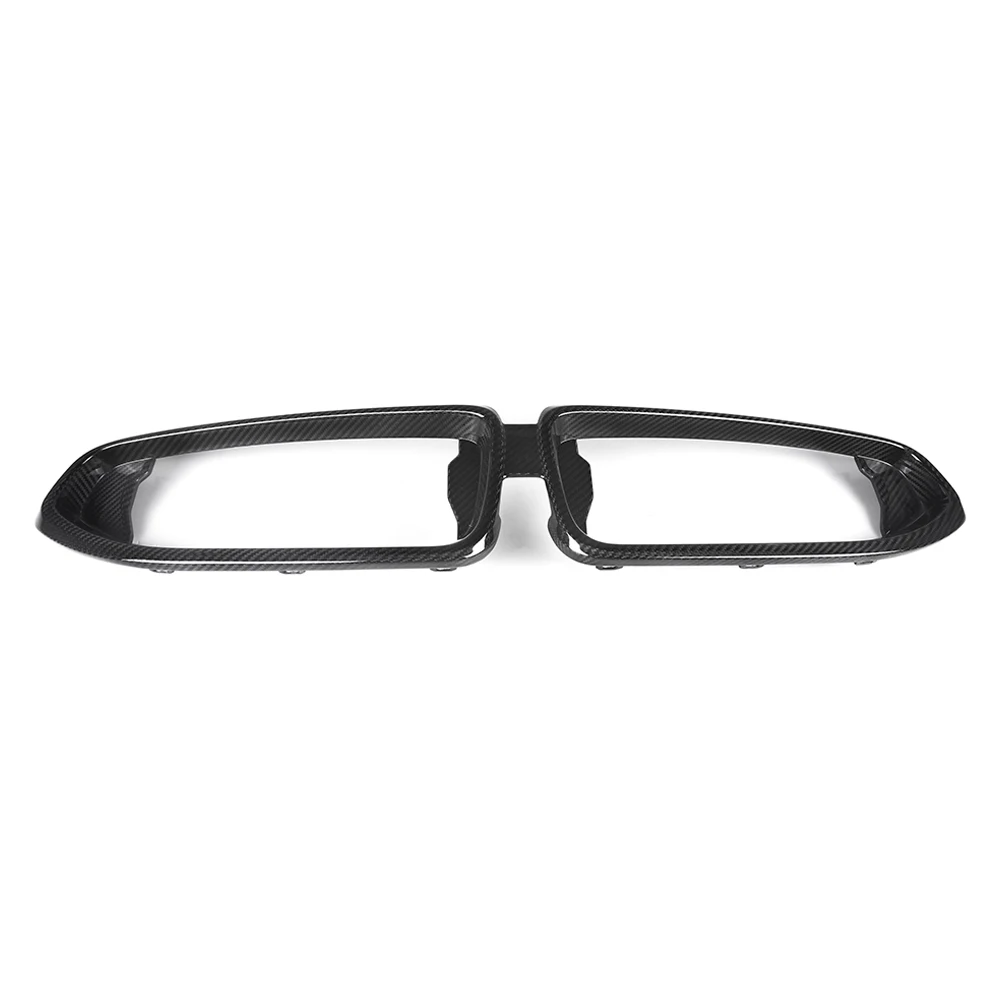 Grade de radiador para capô de carro, fibra de carbono seca real, para bmw série 2 g42 2022-in, preto brilhante, substituição, amortecedor dianteiro