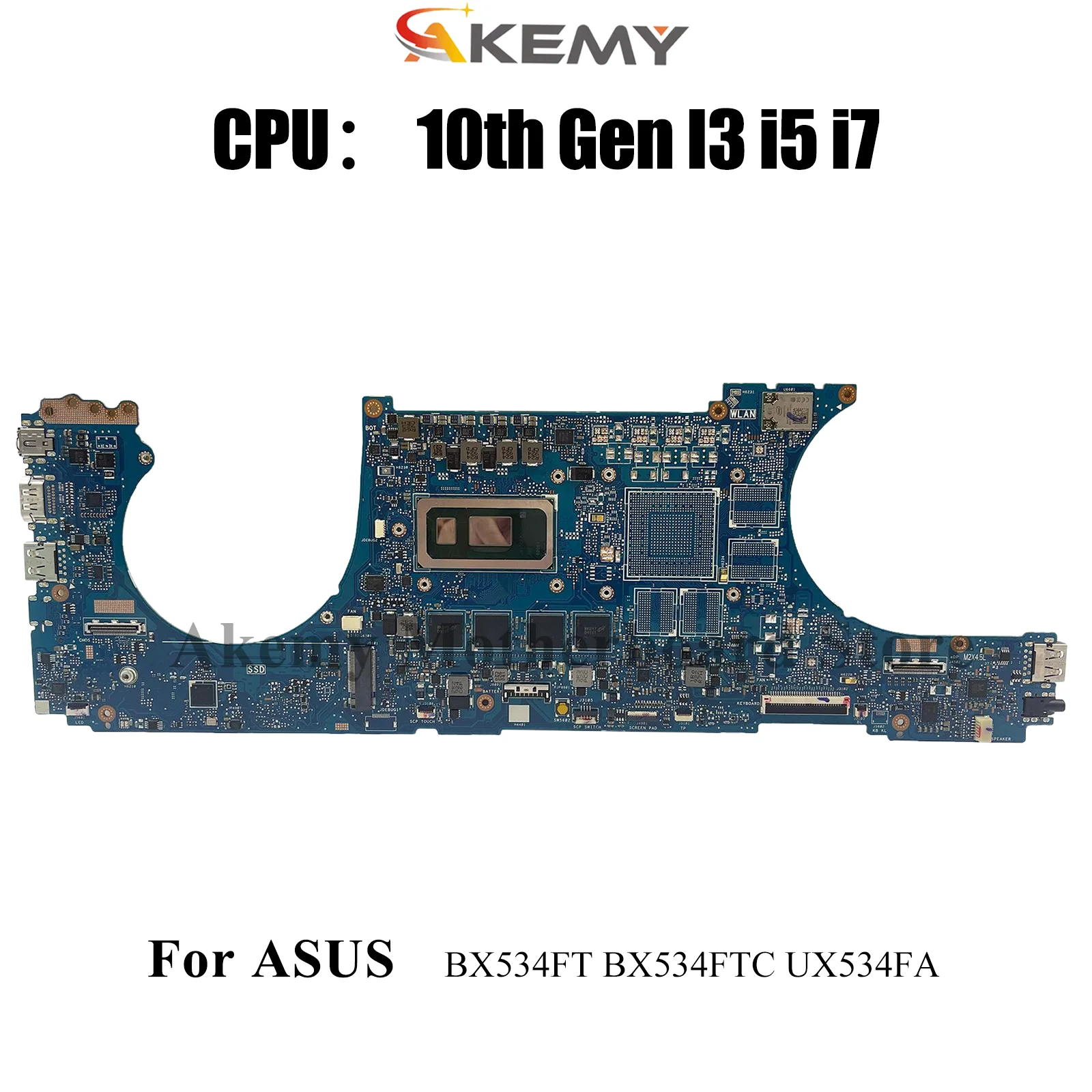 

UX534FA Laptop Motherboard For ASUS UX534FT BX534FTC BX533FTC UX534F RX534FTC BX534FT UX534FTC Mainboard With 10th Gen I3 i5 i7