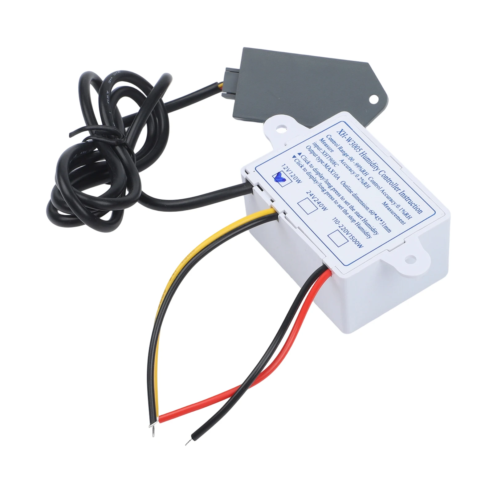 Humidity Controller Digital Hygrometer Hygrostat for 12V 24V 220V with Humidity Sensor Automatic On Off Control for Humidifiers