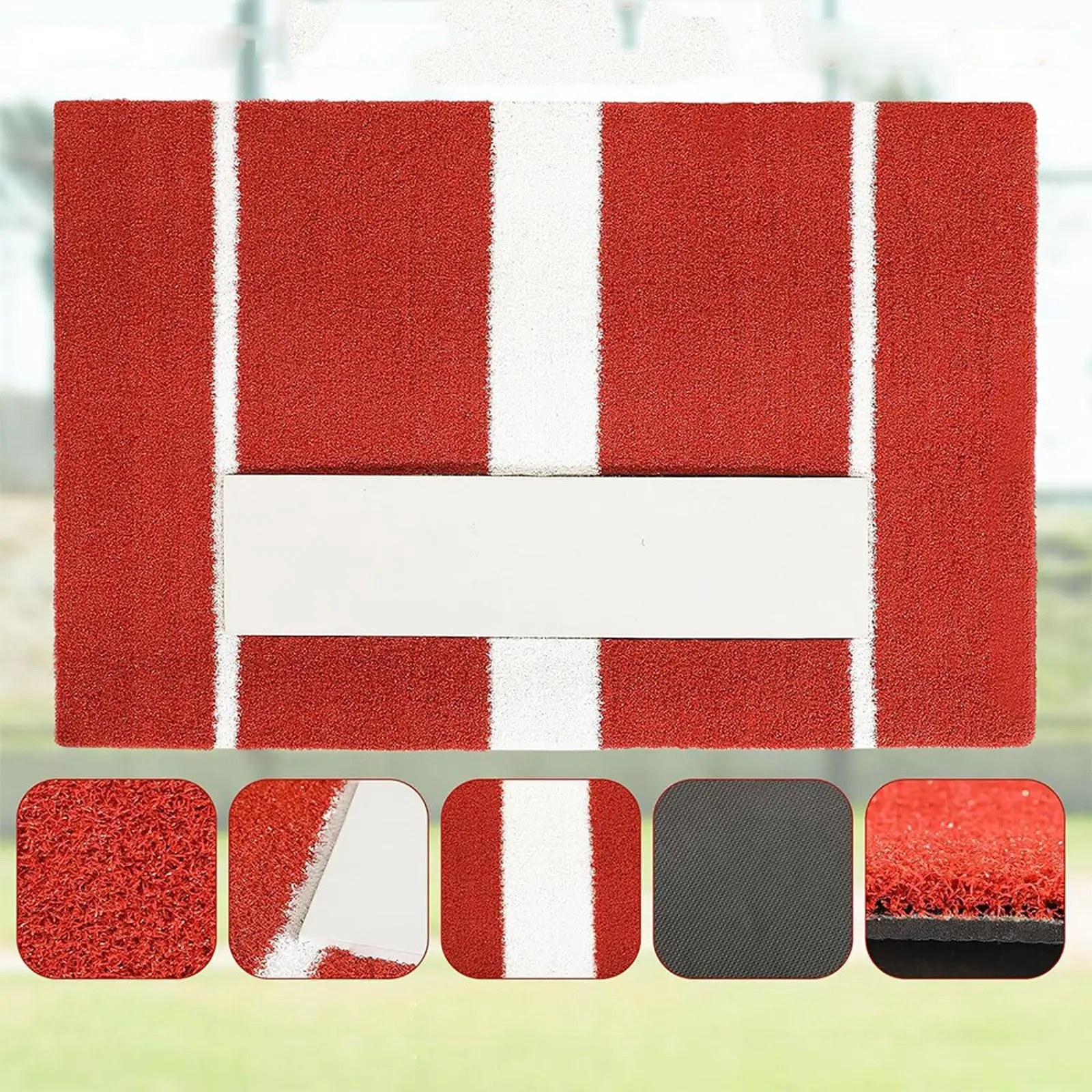 

Baseball Pitching Mat for Indoor Outdoor for Beginners Professionals Softball Hitting Mat Batters Mat Turf Baseball Batting Mat
