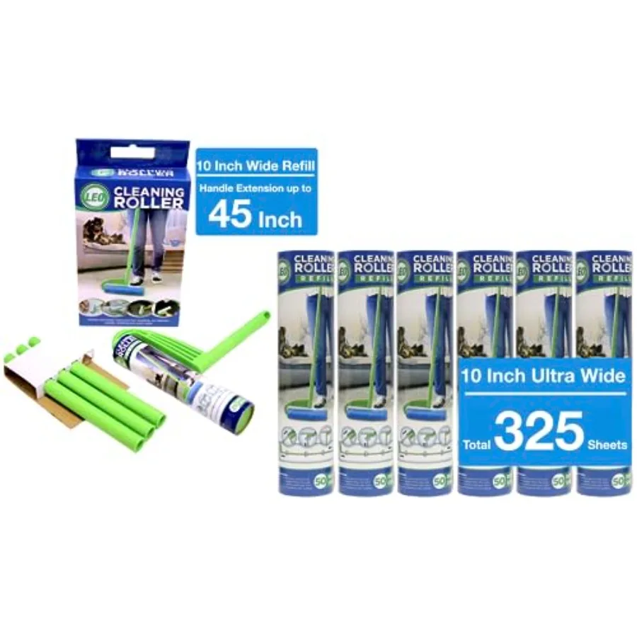

Large 0-Inch Wide Lint Refills 325 Sheets with extendable Handle to 45 inch for Lint Removers Household Cleaning Easily Remove