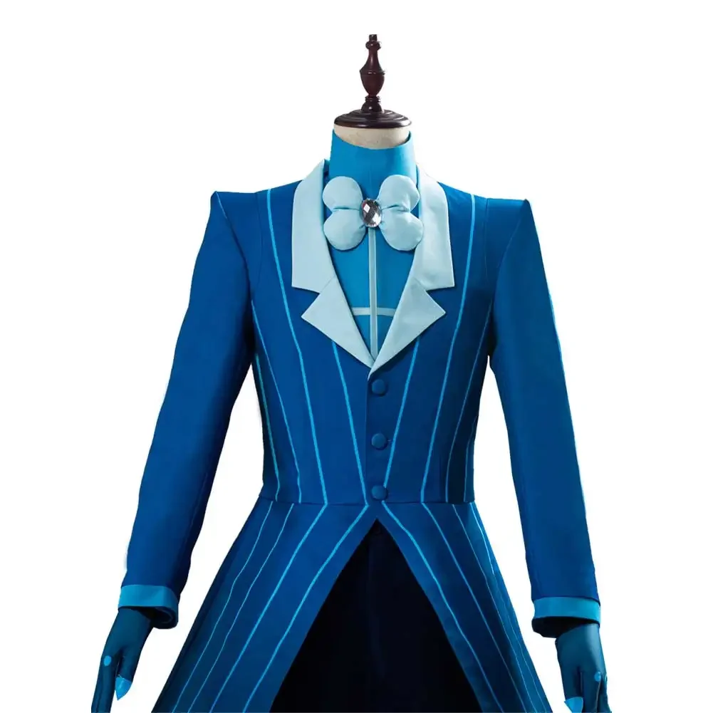 Hazbin Cosplay Hotel ALASTOR Costume Blue Uniform Suit Halloween Carnival Costumes