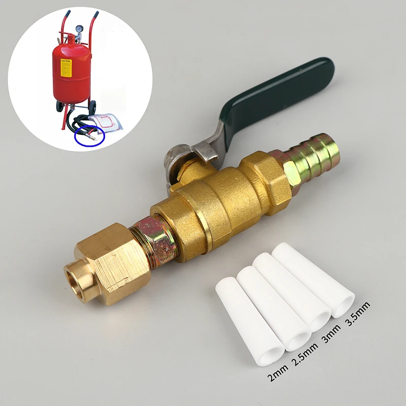 

Пескоструйный пистолет клапанного типа для пескоструйных резервуаров емкостью 5 галлонов с пескоструйной насадкой для очистки ржавчины Воздушный пескоструйный пистолет