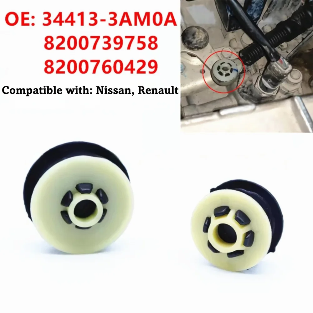 Rubber Material Gear Shift Lever Bushing MT Control Cable Assembly 2 Piece Set Transmission Shift Cable Bushing