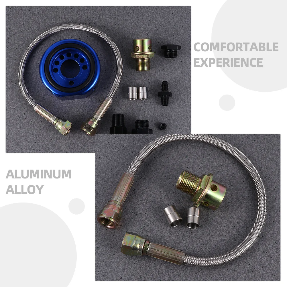 

1 комплект, сэндвич-пластина для масляного фильтра, адаптер двигателя автомобиля в сборе, датчик, сенсорная пластина, охладитель, сэндвич-комплект, прочный, высокий