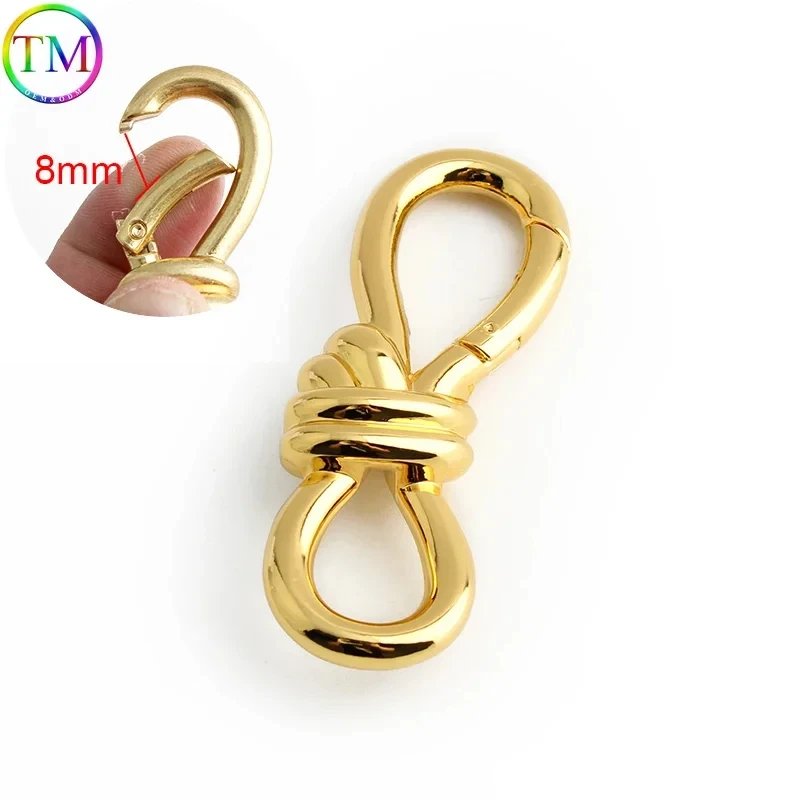 2PC Metal O Ring Spring Clasp Buckles For Leather Craft Bags Shoulder Belt Openable Keyring Dog Chain Connector Hook Accessories