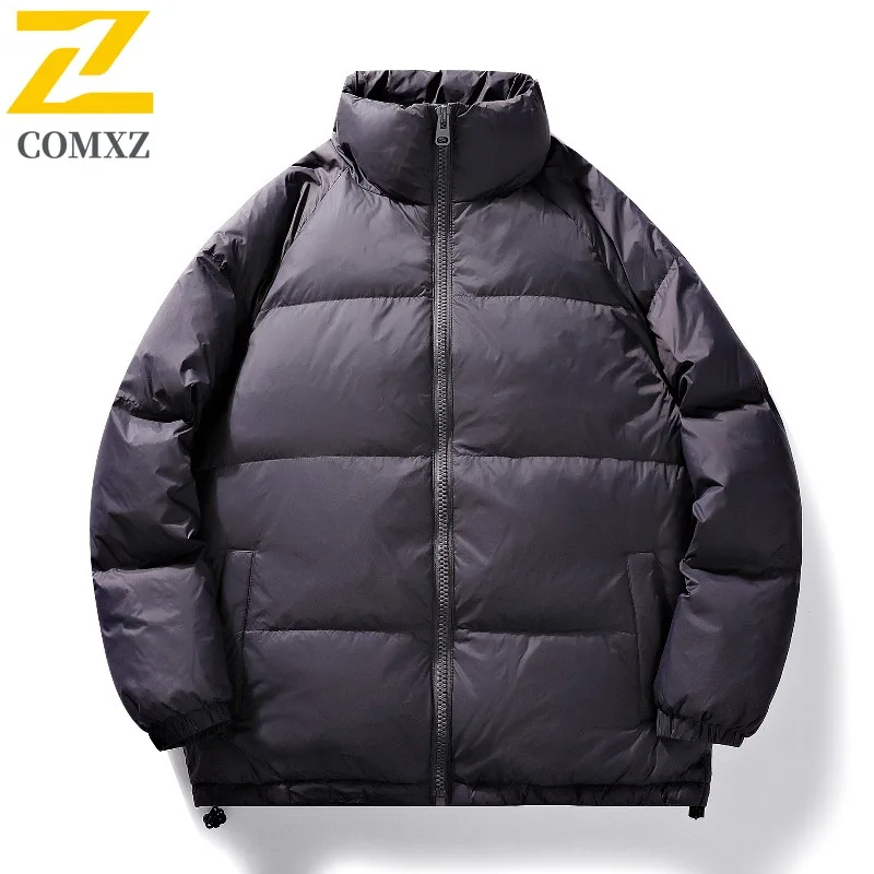 Men Outdoor Sports Windbreaker Winter Coat Thickened Cotton-Padded Jacket Waterproof Windproof Fleece Lined Thermal Outerwear