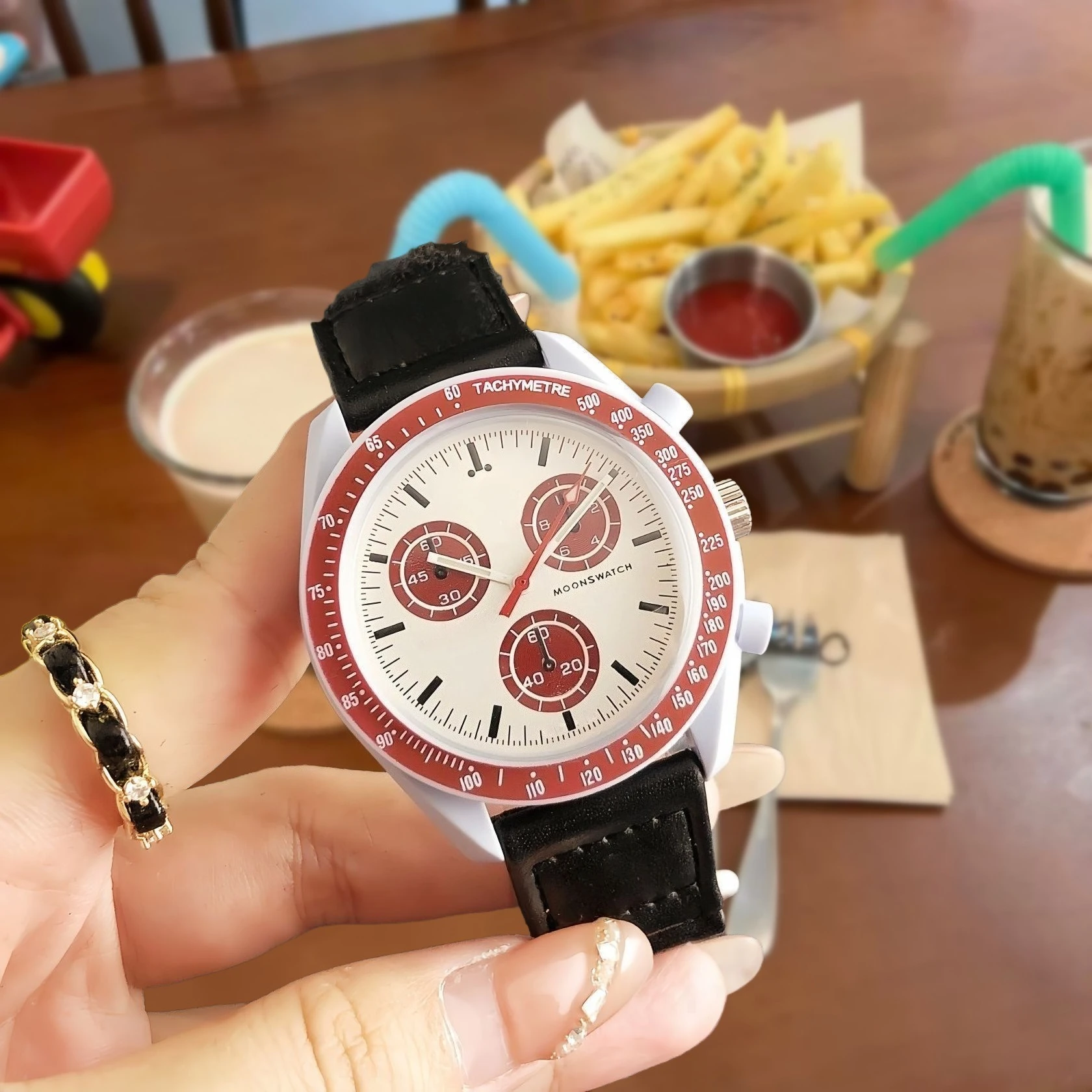 Luxury Original Mens Watch Plastic Case Designer New Six Hands Quartz Movement Sporty Style High Quality Timepiece