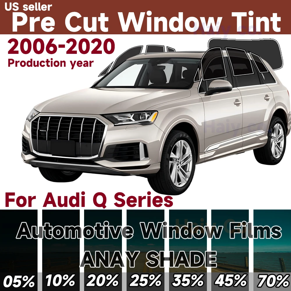 Precut Car Window Tint Film for Audi Q3 Q5 Q7 2015‑2023 2‑Ply Privacy Window Film Sun UV Heat Blocking Auto Window Protector