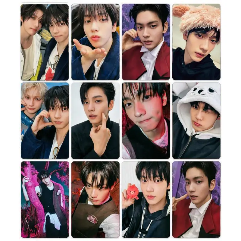 5Pcs/Set Kpop Idols TAEHYUN HUENINGKAI New Fashion Photocards Double Sides Printing LOMO Card Bookmark Fans Collection Gift