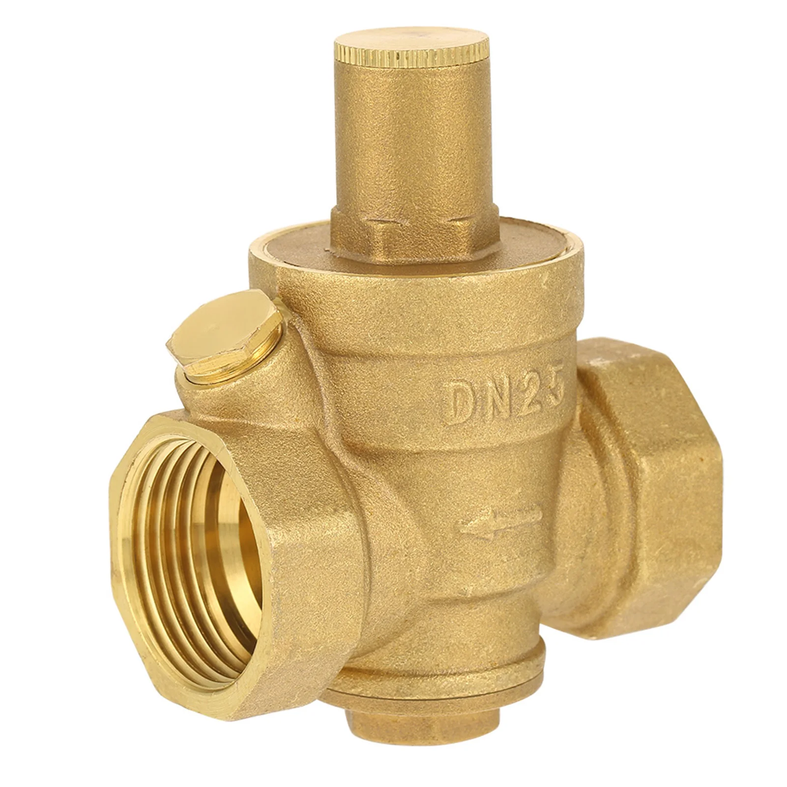1Pcs DN25 Pressure Regulator Valve Brass Adjustable Water Pressure Regulating Valve Piston Structure Piston Structure