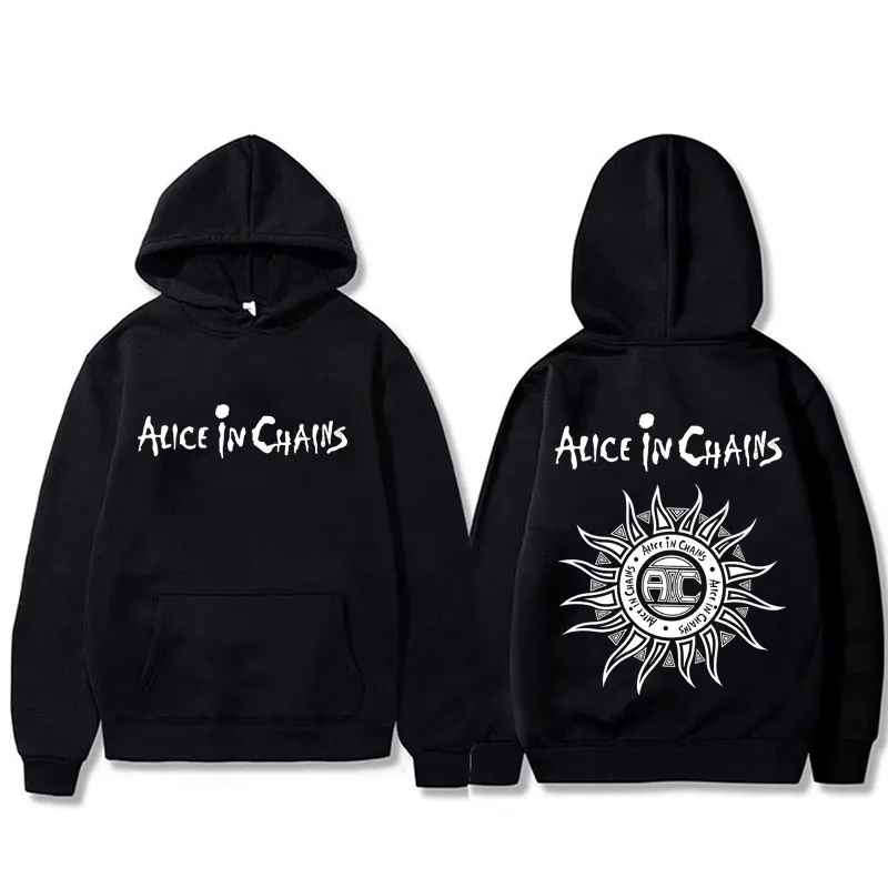 

Rock Band Alice in Chains Double Sided Print Hoodie Men Women Gothic Punk Streetwear Male Fashion Vintage Oversized Sweatshirt