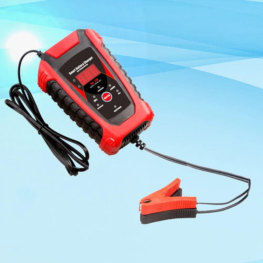 

1pc 6V/12V Smart Battery Charger 2A 6A Automatic Display For Car Motorcycle Automotive Marine Scooter Light Truck