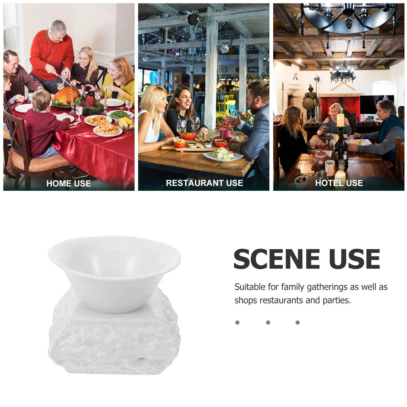 

Ceramic Footed Dessert Bowl Stone Pattern Small Food Serving Bowl for Ice Cream Pudding Snacks Table Centerpiece