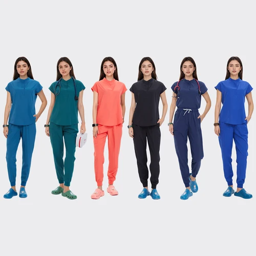 Imagen 2 del producto Uniformes de médico a la moda, conjuntos de batas de enfermera, traje de enfermería para dentista quirúrgico de Hospital, ropa de trabajo para salón de belleza clínica, batas médicas S22