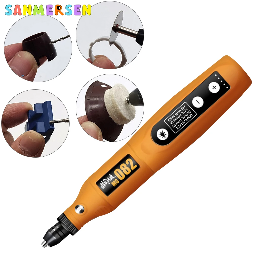 Mini Models Electric Grinder/Drill Model Tools For Hobby DIY Cordless Electric Die Grinder 5 Speed Rotary Charging Mode