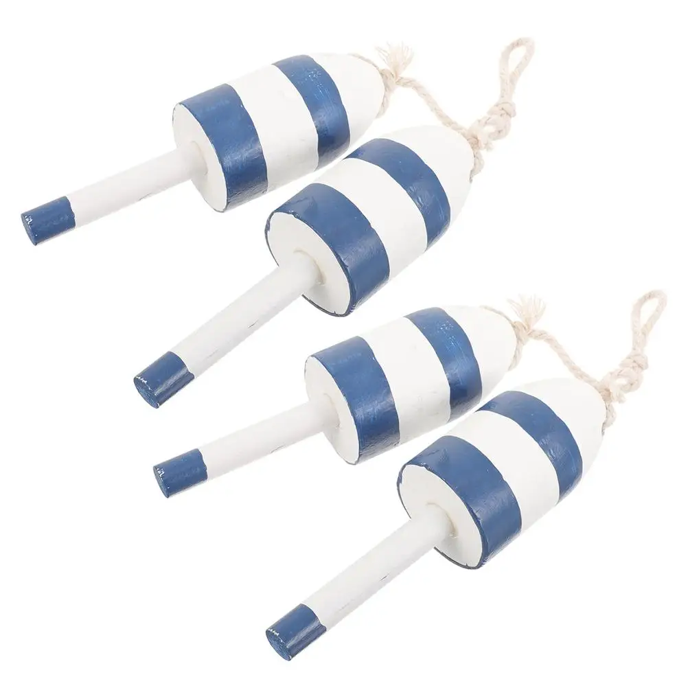 

2PCS Blue Float Beach Decorations Vintage Wood Nautical Wall Hanging Home Fishing Nursery Kids Bathroom Wooden Ornaments