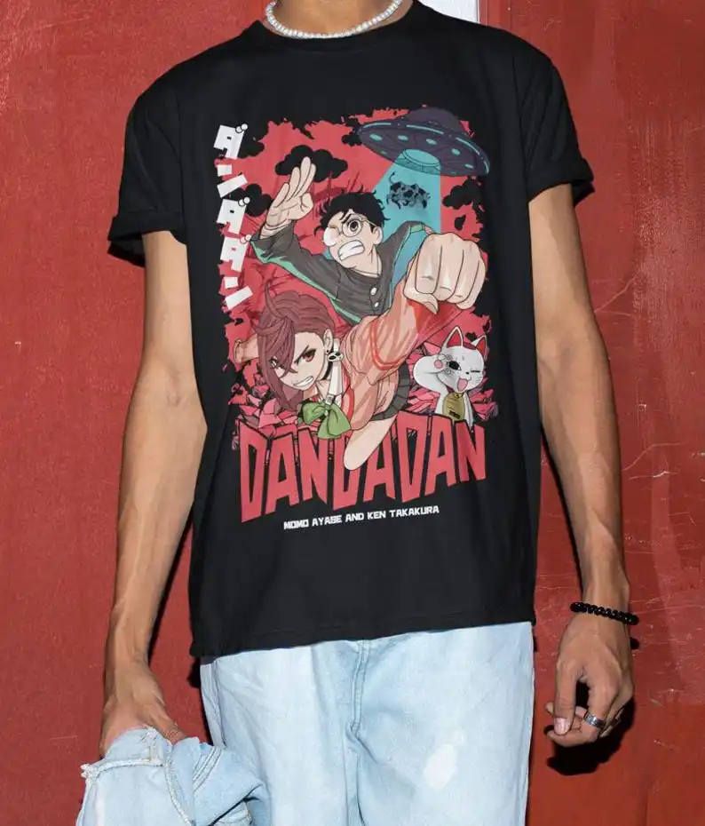 Dandadan Anime T-shirt Momo Ayase Okarun Gift Shirt All Size 100 Cotton