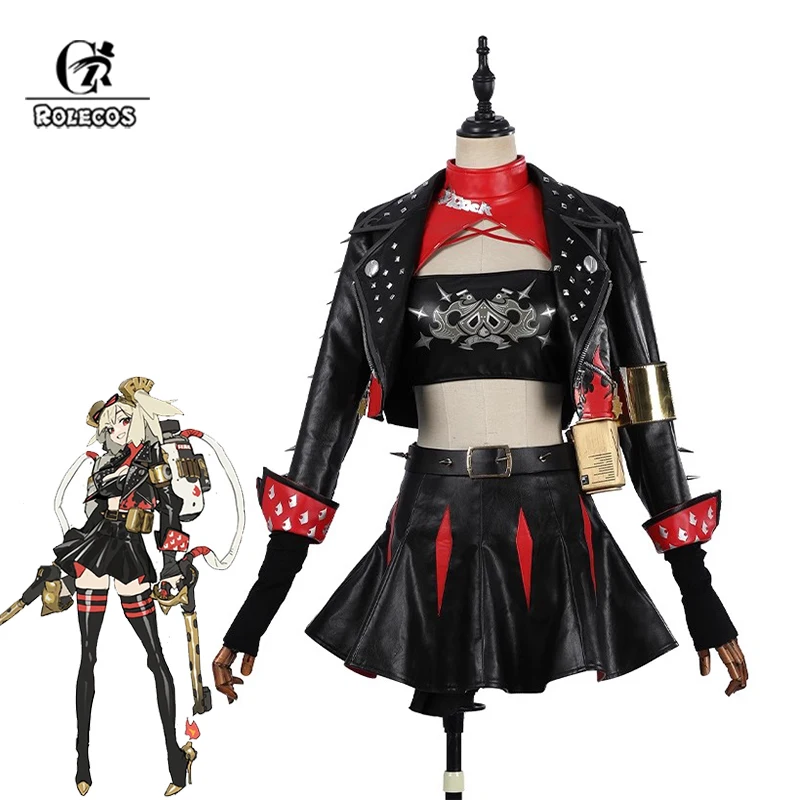 Rolecos Zenless Zone Zero Burnice weißes Cosplay Kostüm die Söhne von Calydon Burnice Punk Uniform Halloween Party Outfit