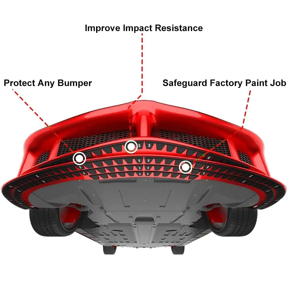 

8Pcs Universal Car Bumper Guard Anti-Scratch Scrape Protector Skid Plate DIY Kit