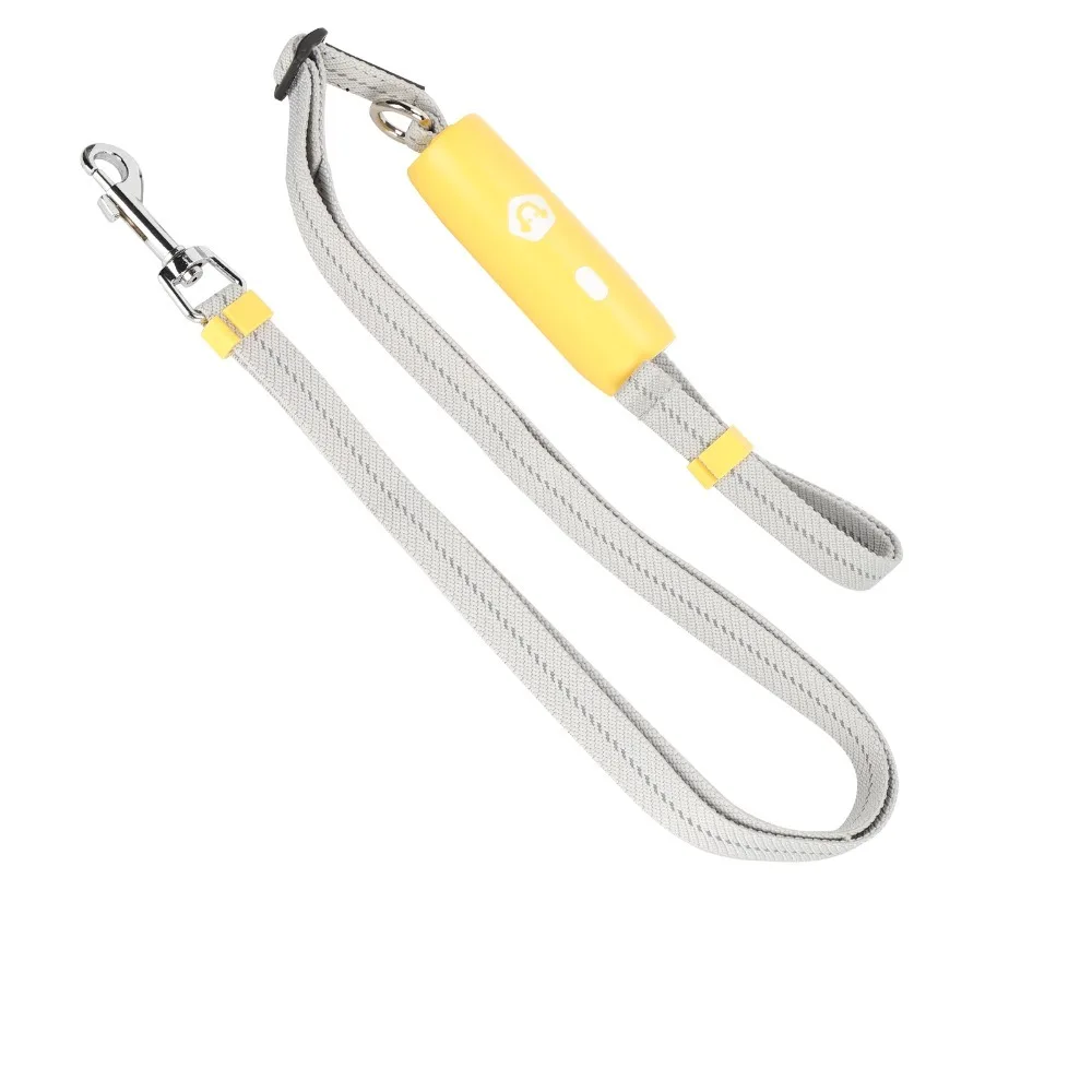 Nylon Fabric Dog Anti‑Pull Leash Reflective Strip No Knot Structure Reflective Dog Rope Adjustable Strap Elastic Buffer