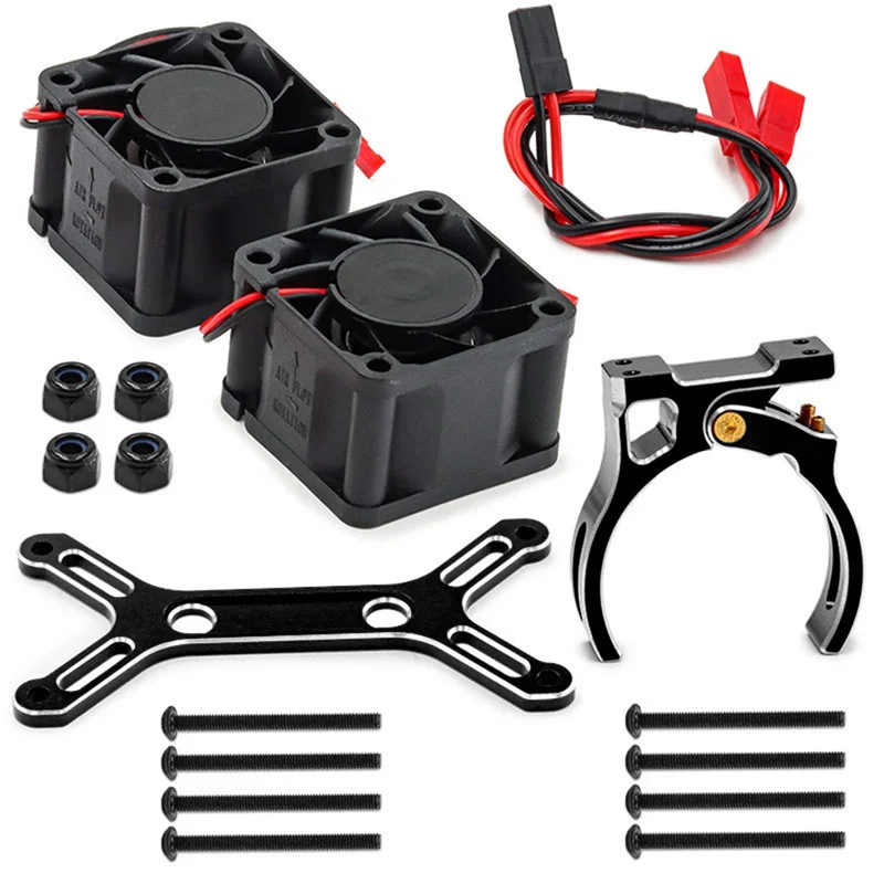 CJSD-RC Zestaw Ulepszeń Samochodu z Podwójnym Wentylatorem Chłodzącym 4985 1717 Radiatora Silnika do Traxxas X-Maxx 6S 8S Arrma — zdjęcie produktu 4