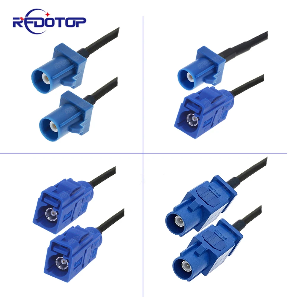 Mavi Fakra C RAL5005 Erkek Kadın RG174 Kablo GPS Anten Uzatma Kablosu RF Koaksiyel Pigtail Araba GPS Telematik Navigasyon