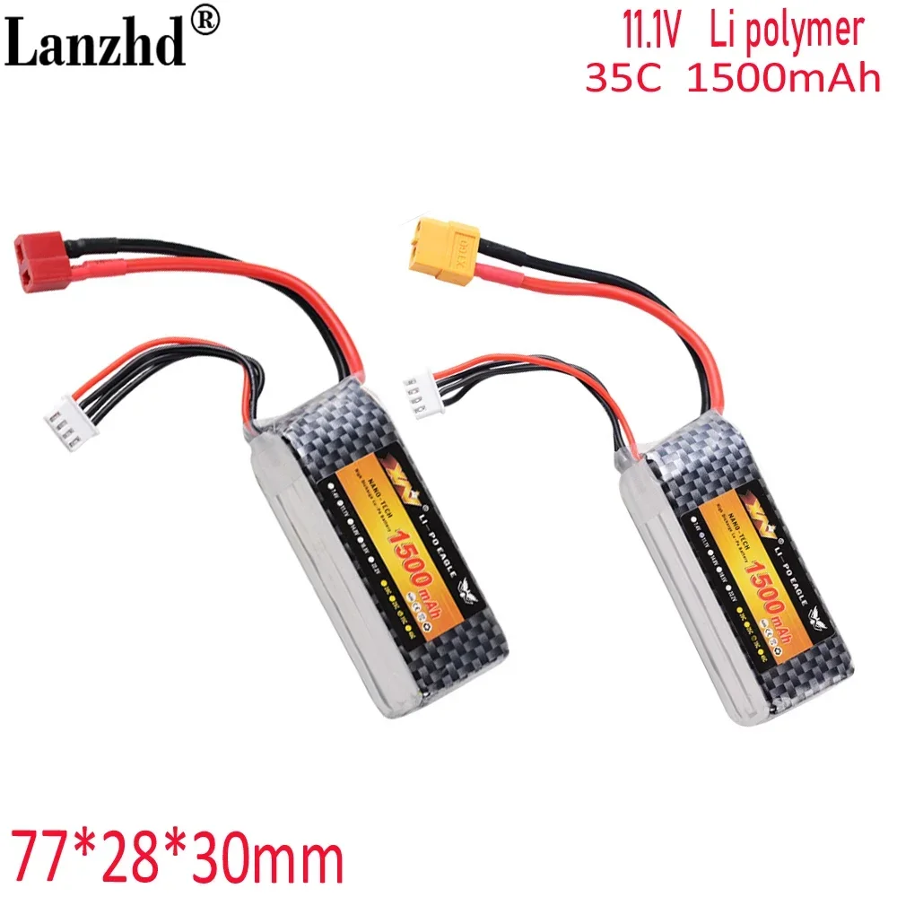 

lithium battery 11.1V 1500mAh 35C 3S high magnification model aircraft For UAV High magnification battery