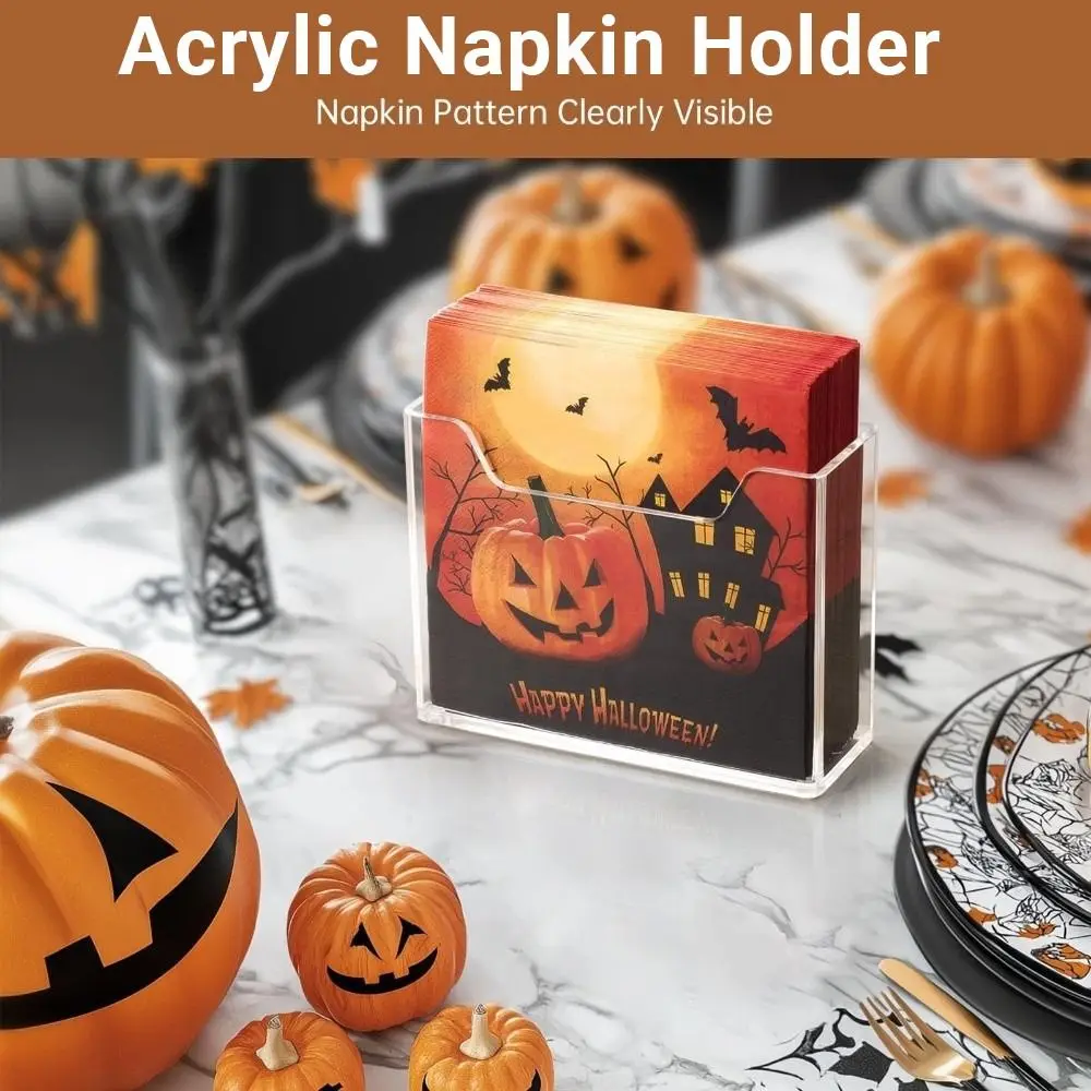 

Standing Acrylic Napkin Holder Table Decor Vertical Tissue Dispense Storage Organizer Clear Tissue Box Dinner