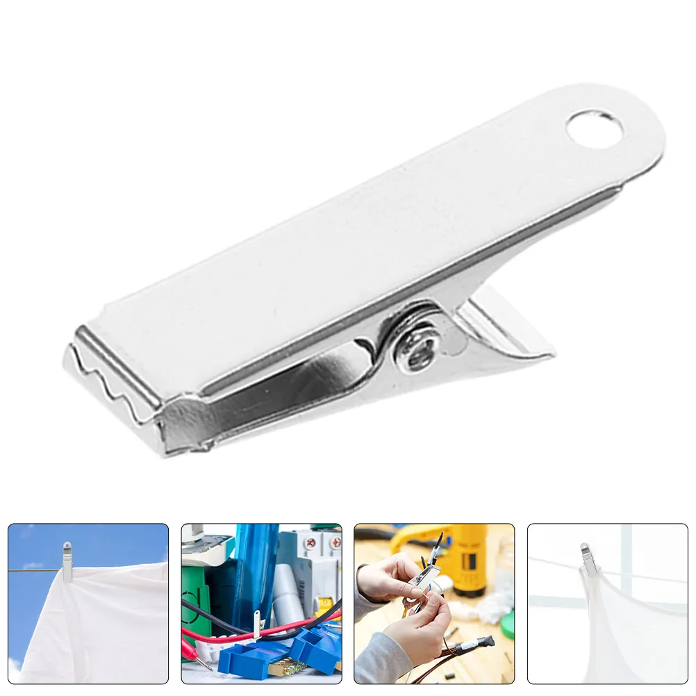 

24Pcs Compact Electrical Clamps Metal Toothed Clips for Reliable Connections Test Equipment Assortment Small Clips