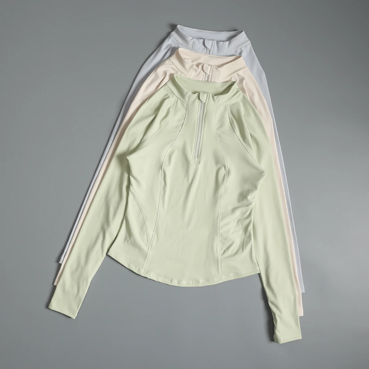 Half zipper fitness clothing for women long-sleeved fashion autumn and winter new sports base shirt morning jogging body