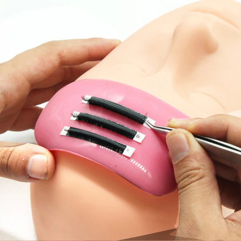 Ốp Lông Mi Giả Giữ Miếng Lót Cho Nối Mi Rời Làn Mi, Có Thể Tái Sử Dụng Nối Mi Dụng Cụ Trong Suốt, Màu Hồng