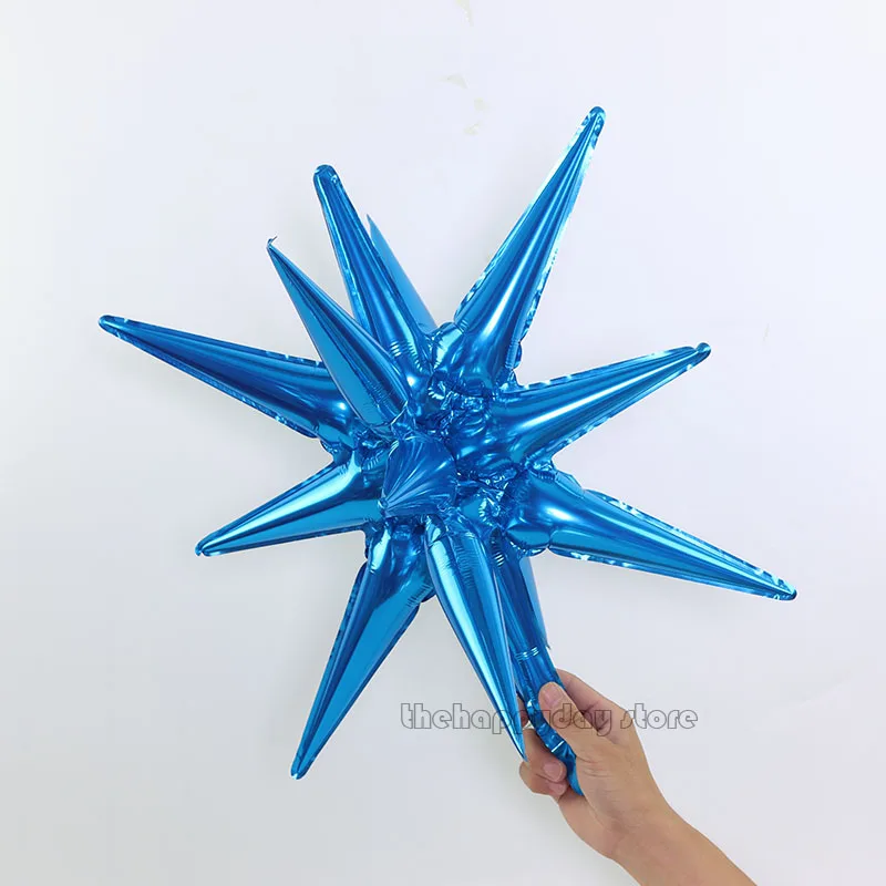 /1pcs siamesische Explosion Stern Ballon Starburst Luftballons Kegel Folie Luftballons Neujahr Weihnachten Hochzeit Geburtstags feier Dekor – Detail 14