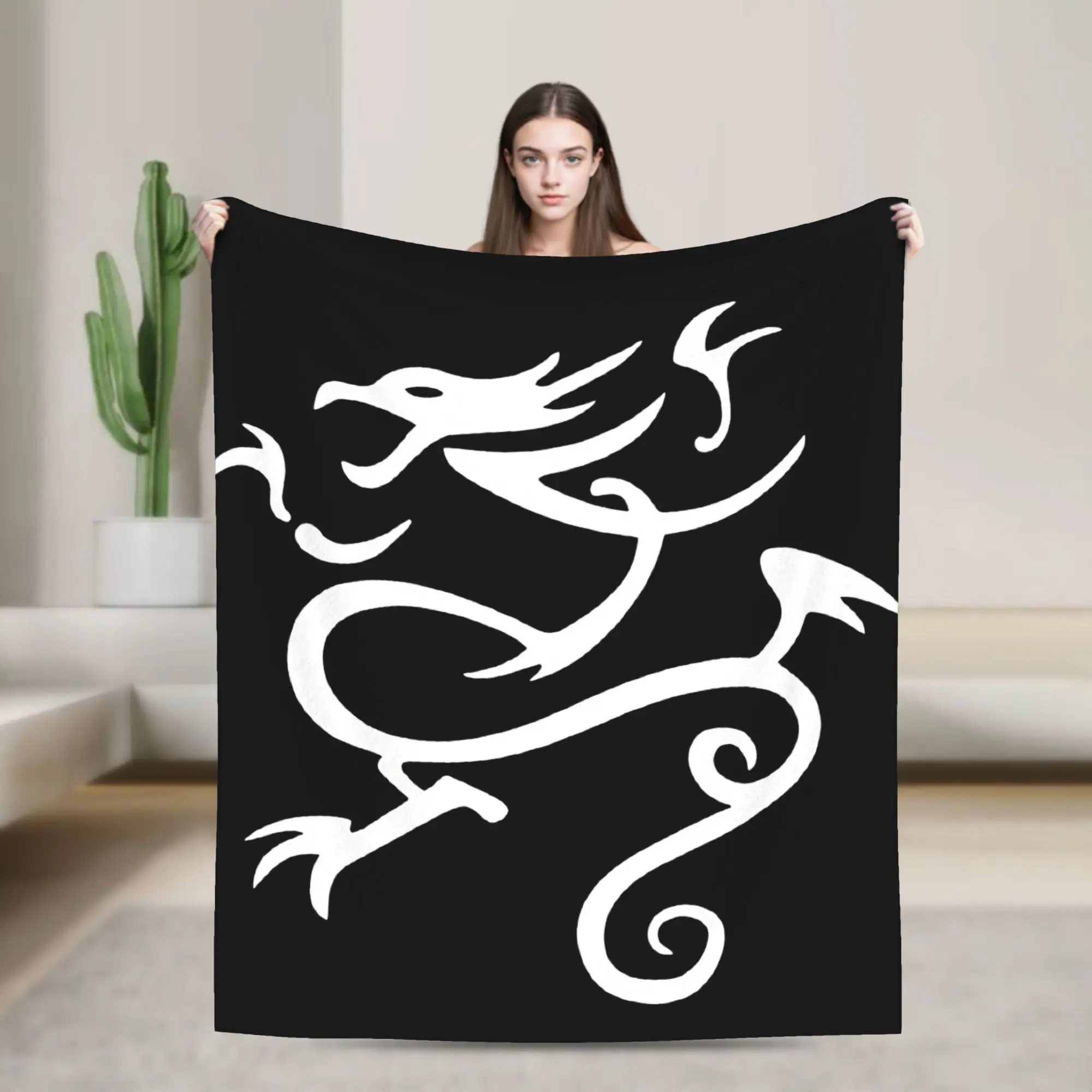 Sick Of It All Dragon Blankets Punk Rock Fleece Vintage Breathable Throw Blankets for Home Spring/Autumn