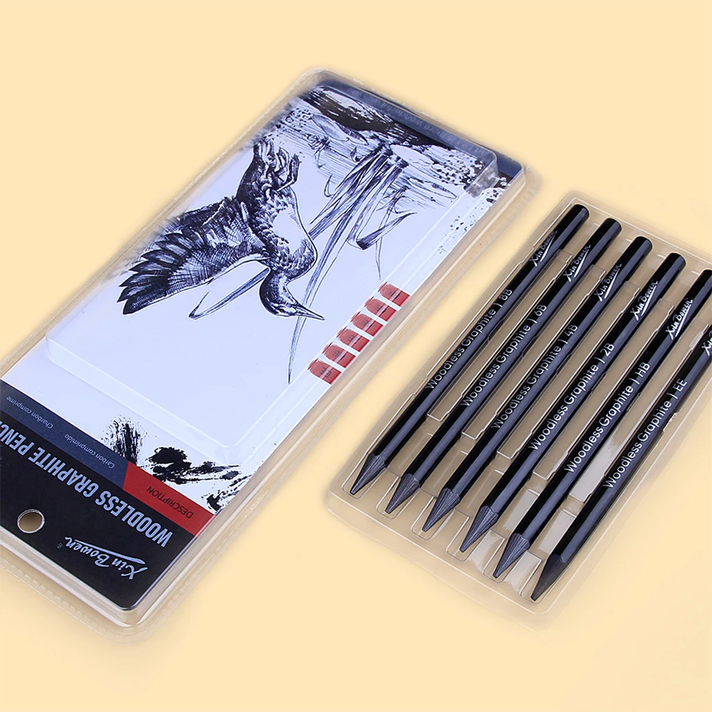 Excellent For Portraits Artist Woodless Pencil Set For Realistic Drawings Drawing Pencils Versatile