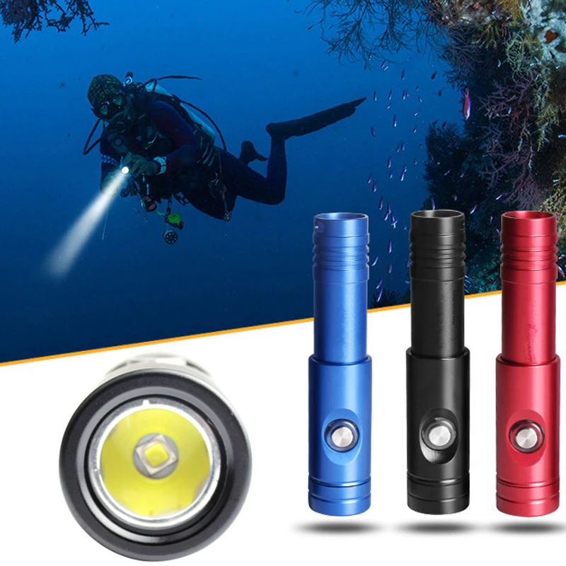 

Diving LED Flashlights 10W Underwater 200 Meters 10 Degree Spotlight Waterproof Switch for Professional Diving