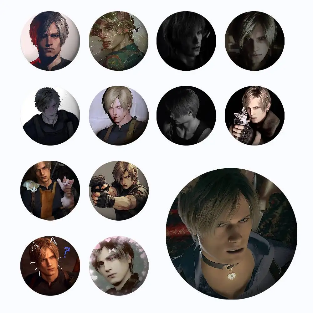 L-Leon Kennedy Badges Tinplate Soft Button Pin Brooch Metal Badge Custom Jewelry Accessories Hat Bag Lapel
