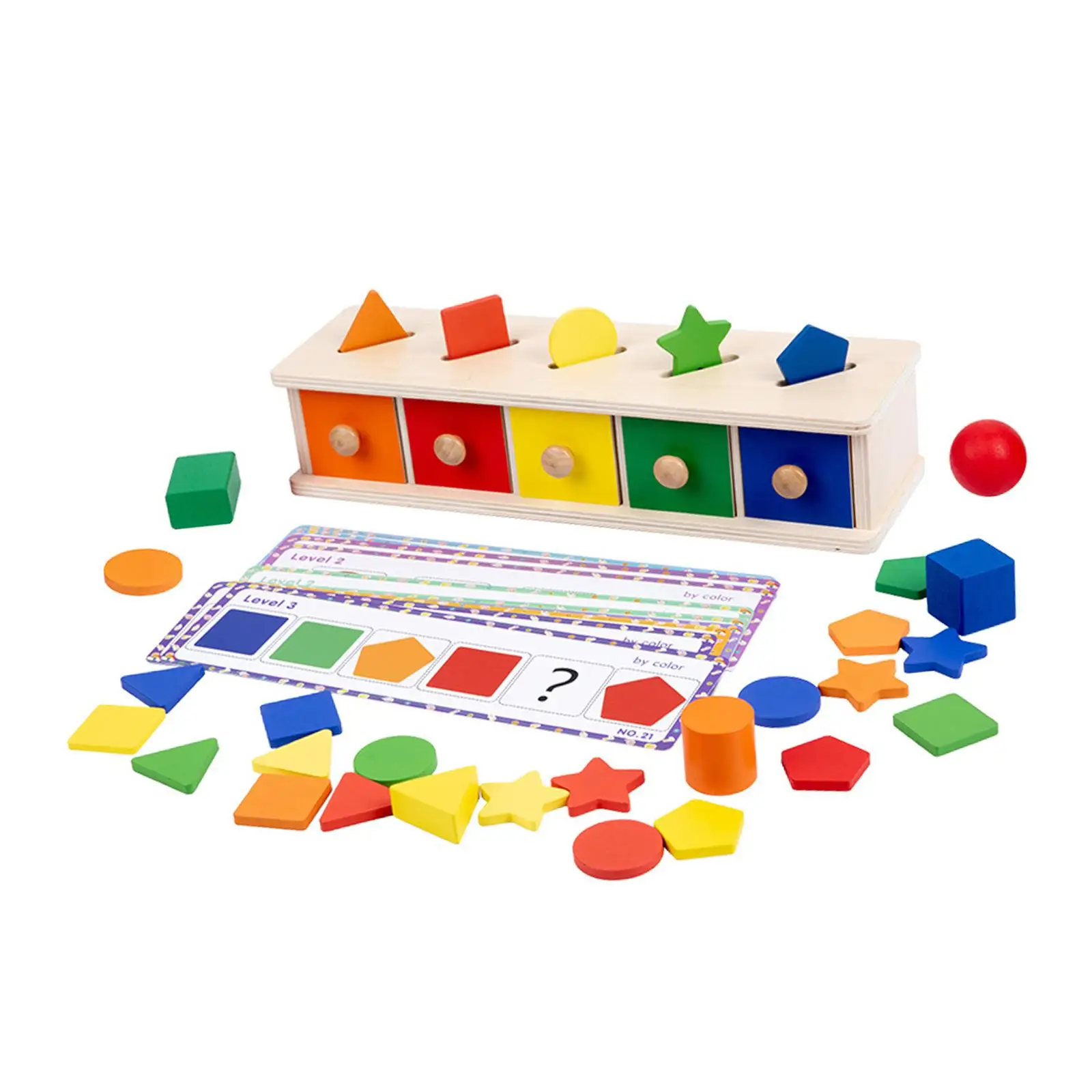 Montessori Toys Object Permanence Box with Drawer Hand Eye Coordination Toys