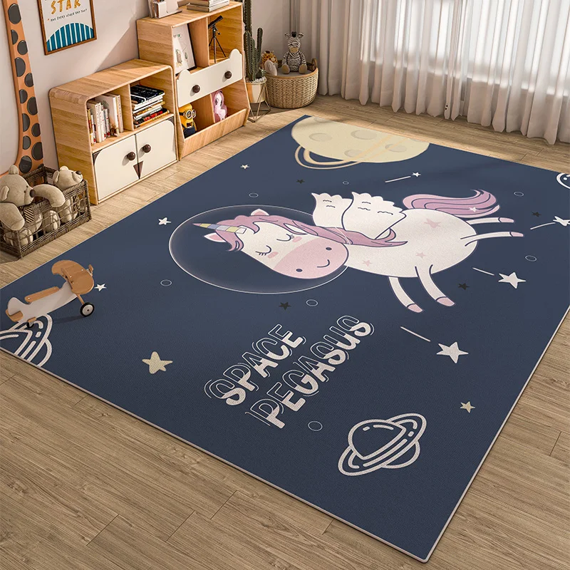 Cartoon Children\'s Girl\'s Room Rugs Cute Bedroom Bedside Carpets Large Area Living Room Carpet Stain-resistant Cloakroom Rug 양탄자