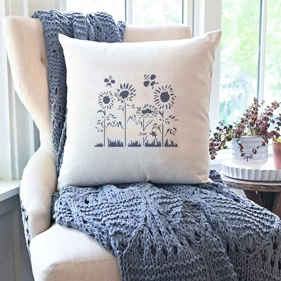 Modelli di stencil grandi da 15 pezzi – Set di pittura riutilizzabile da 6 * 6 pollici per pareti, tessuti, artigianato fai-da-te